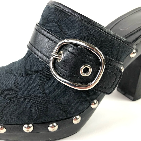 Coach Willow Signature C Black Clogs - Picture 6 of 10